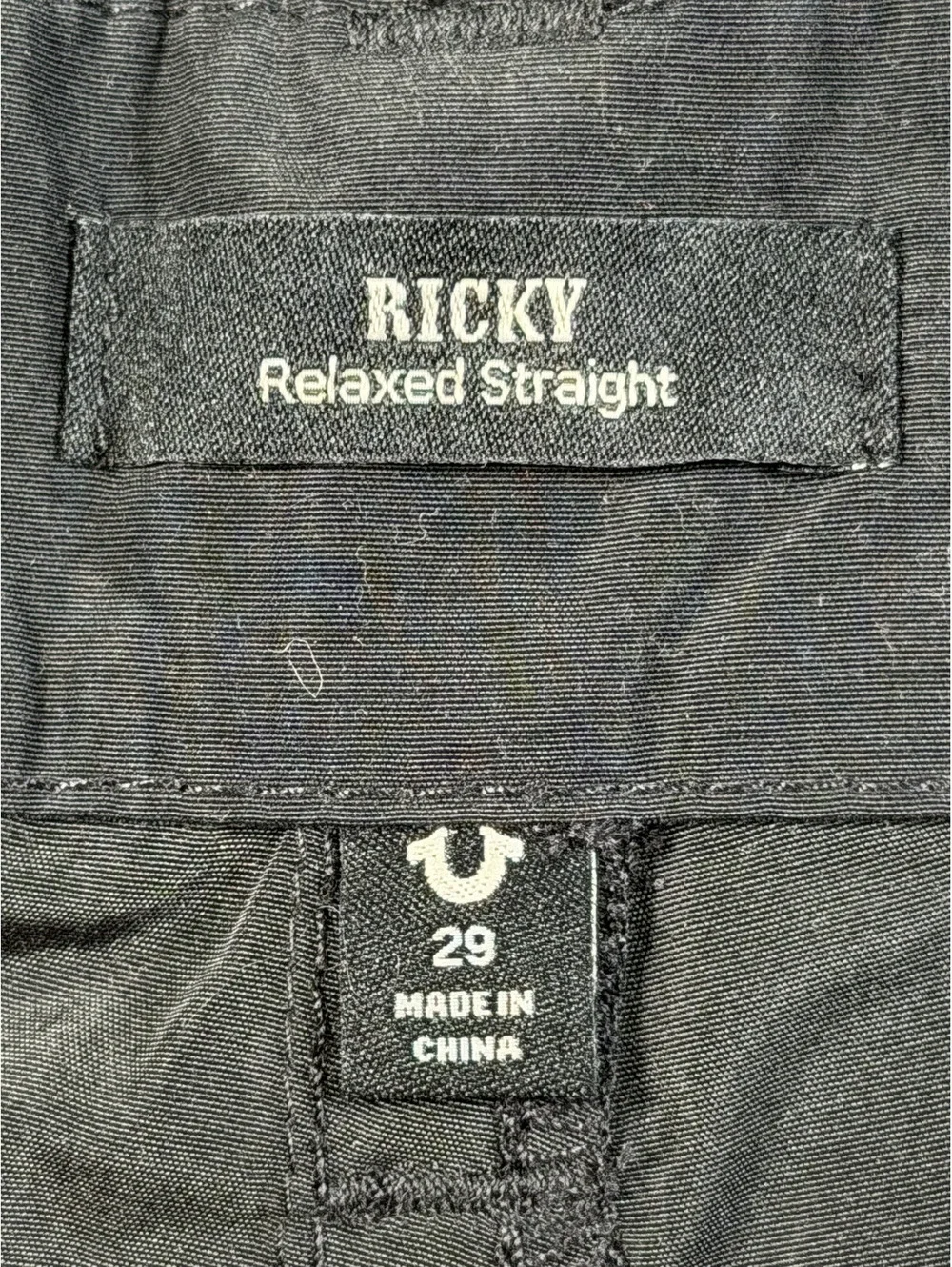 True Religion Ricky Relaxed Straight Black Shorts Size 29